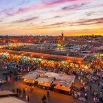 Jemaa El Fnaa Square by night