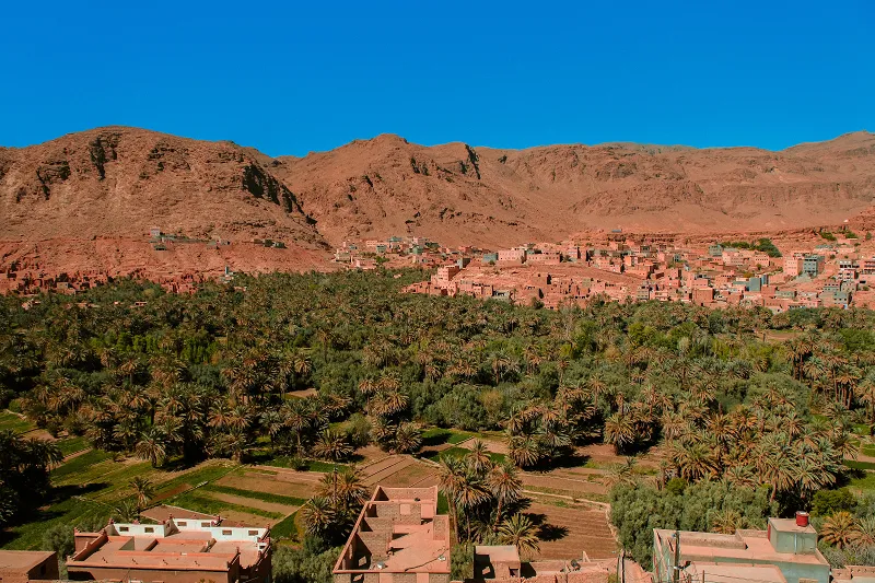 a city in the desert in the Atlas Mountains 