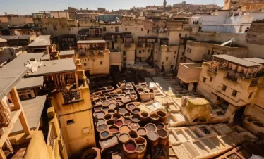 Chouara tannery in Fes on a private 8-day tour from Fes to Marrakech