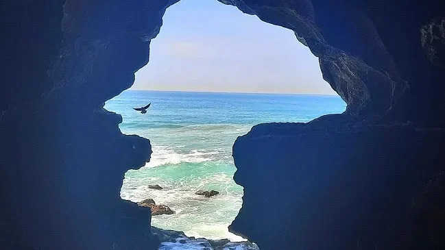 Atlantic opening at Hercules Cave near Tangier, Morocco